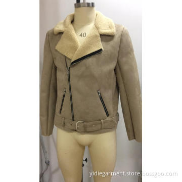 Herren Kamelimitat Wildlederjacke